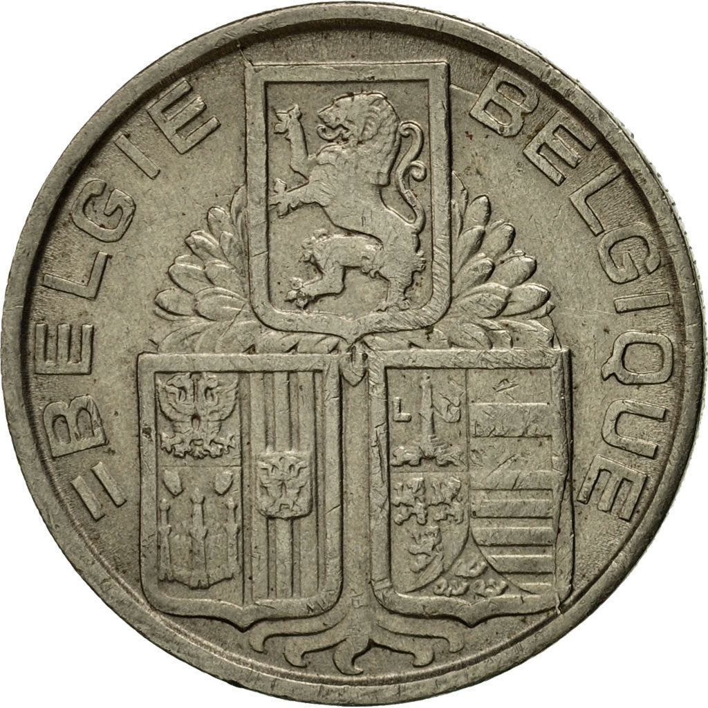 Moneda, Bélgica, 5 Francs, 5 Frank, 1939, MBC, Níquel, KM:117.1