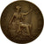 Moneda, Gran Bretaña, George V, 1/2 Penny, 1917, MBC, Bronce, KM:809