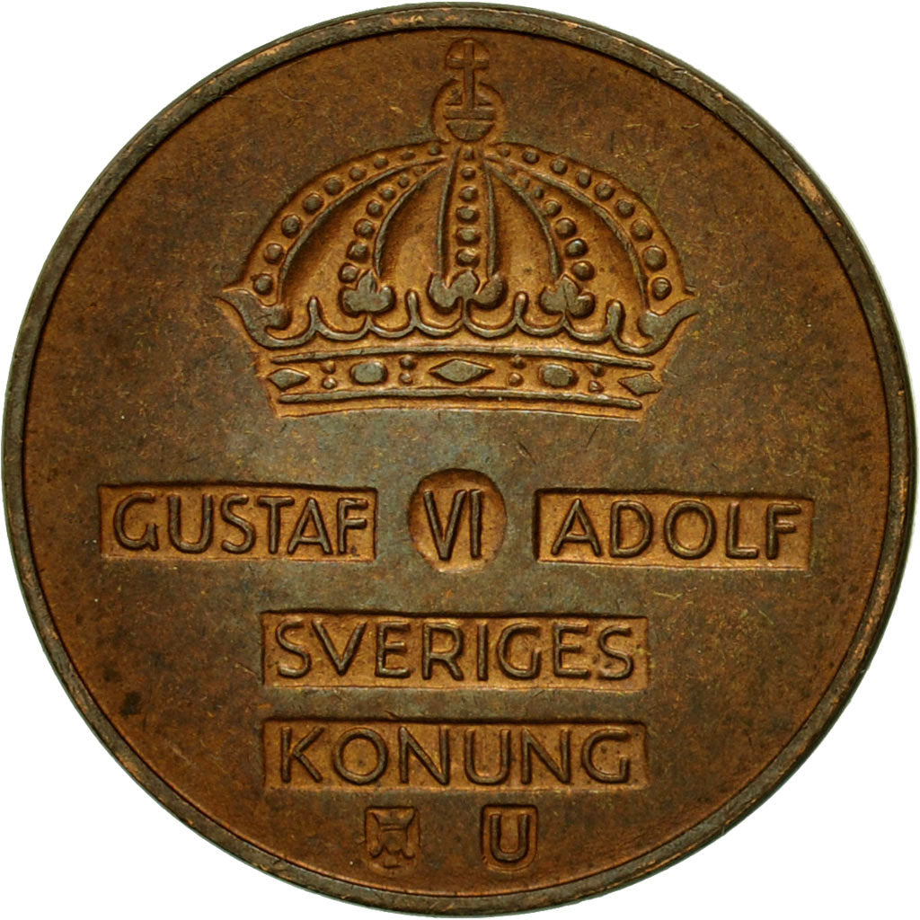 Coin, Sweden, Gustaf VI, 2 Öre, 1969, EF(40-45), Bronze, KM:821