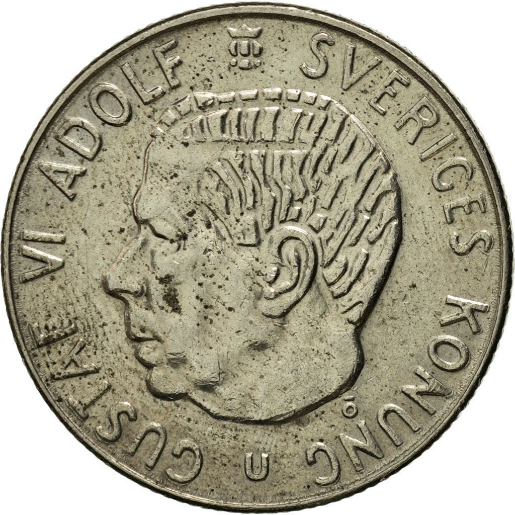 Moneta, Szwecja, Gustaf VI, Krona, 1973, AU(55-58), Miedź-Nikiel powlekany