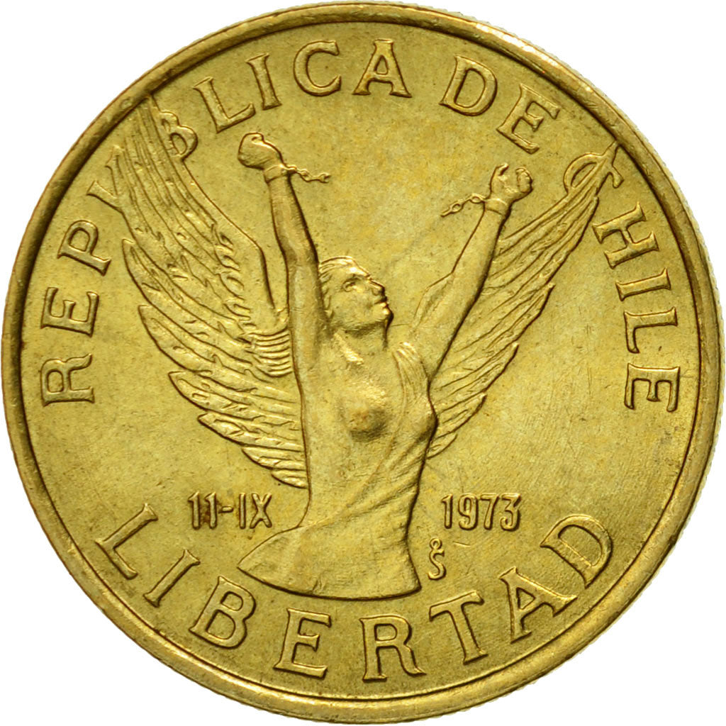 Coin, Chile, 10 Pesos, 1981, Santiago, EF(40-45), Aluminum-Bronze, KM:218.1