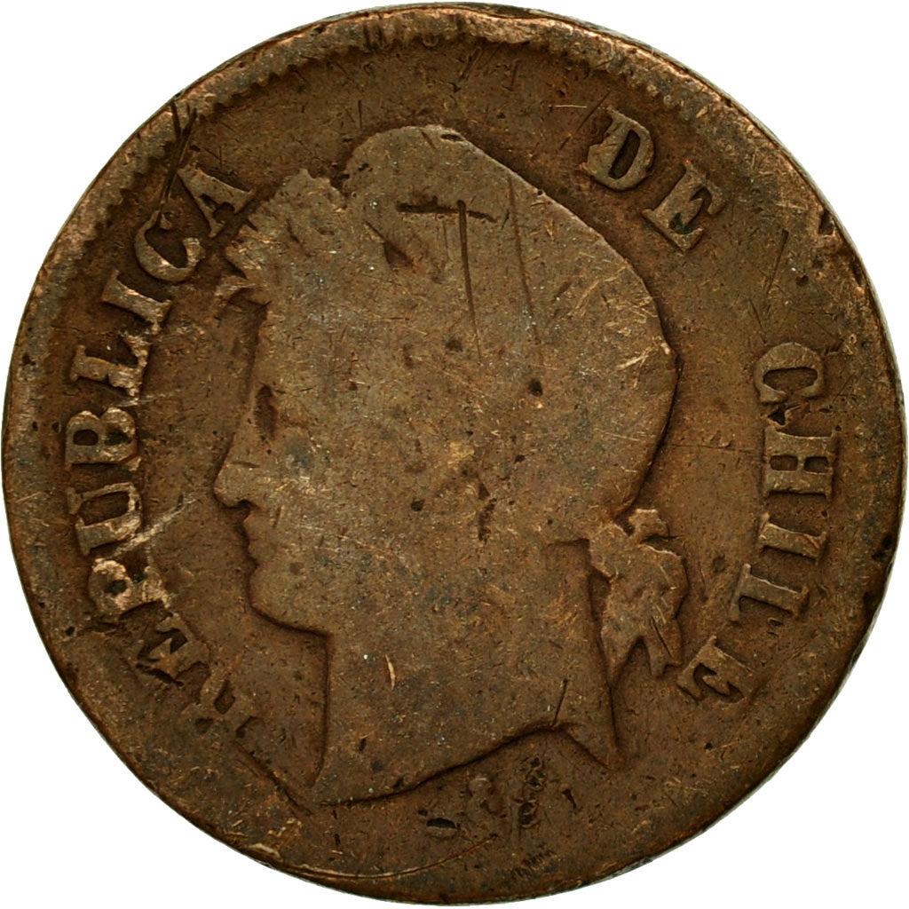 Coin, Chile, Centavo, 1880, VF(20-25), Copper, KM:146a