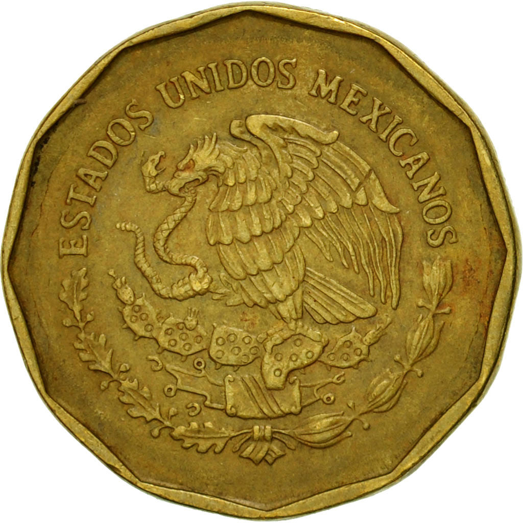 Moneta, Messico, 20 Centavos, 1992, Mexico City, BB, Alluminio-bronzo, KM:548