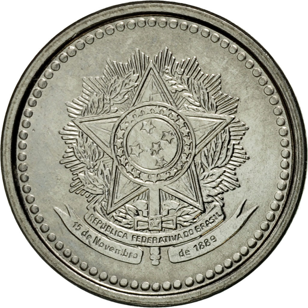 Coin, Brazil, Centavo, 1986, AU(55-58), Stainless Steel, KM:600