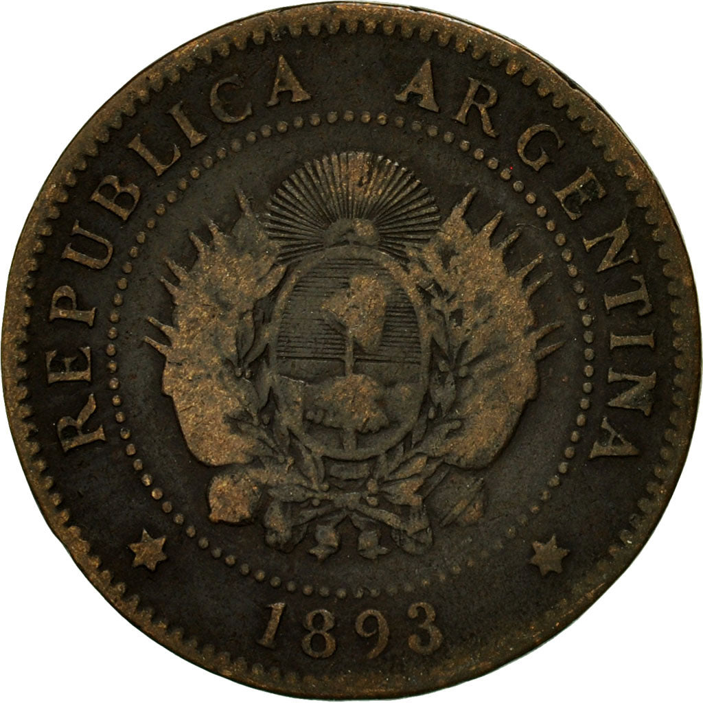 Coin, Argentina, Centavo, 1883, VF(20-25), Bronze, KM:32