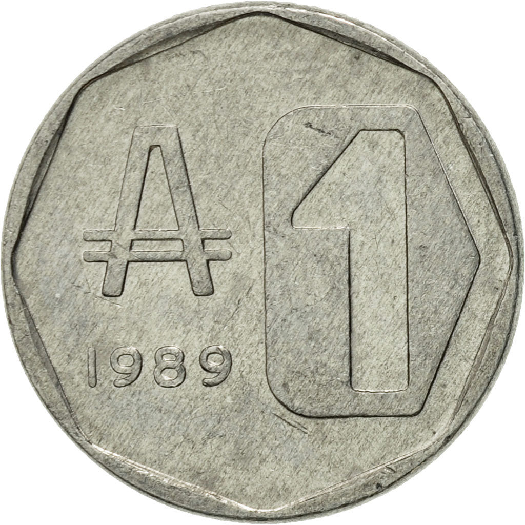 Coin, Argentina, Austral, 1989, EF(40-45), Aluminum, KM:100