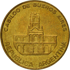Coin, Argentina, 5 Pesos, 1985, EF(40-45), Brass, KM:92