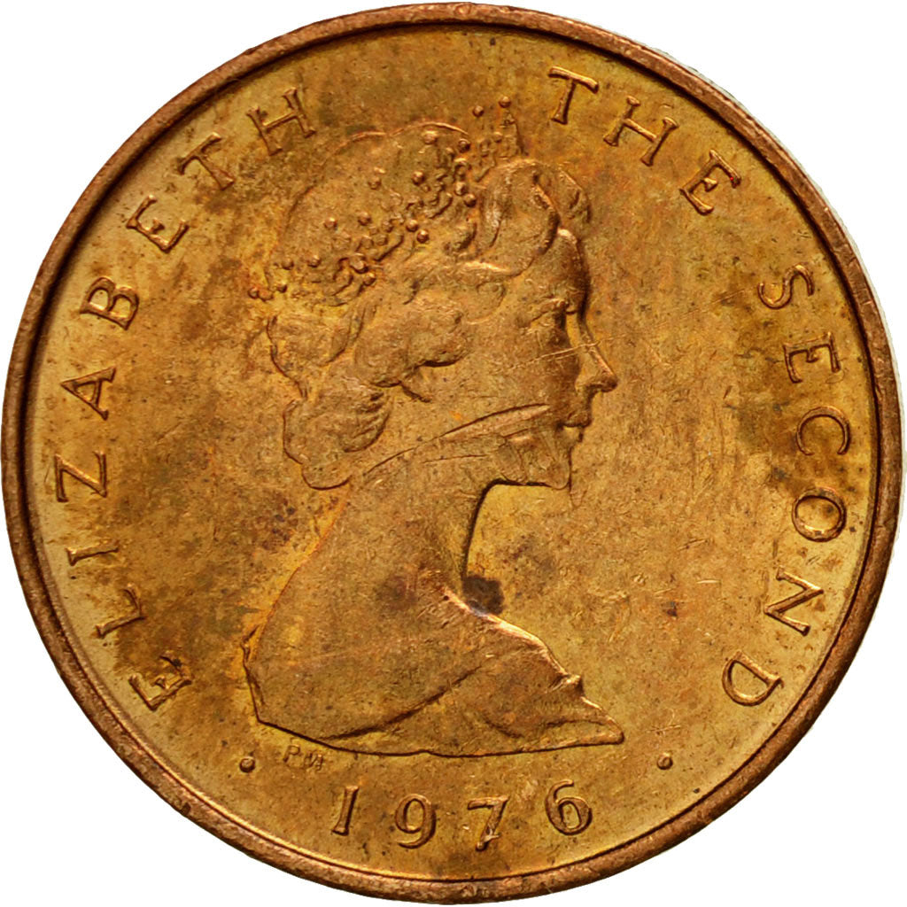 Coin, Isle of Man, Elizabeth II, 1/2 Penny, 1976, EF(40-45), Bronze, KM:32