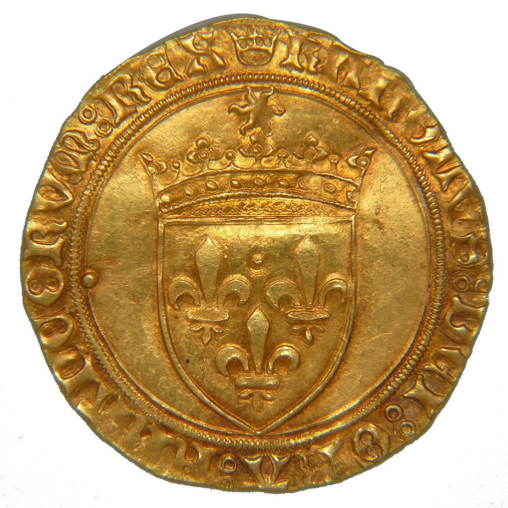 FRANCE, Ecu d'or, Saint Lô, AU(55-58), Gold, Duplessy #575, 3.50