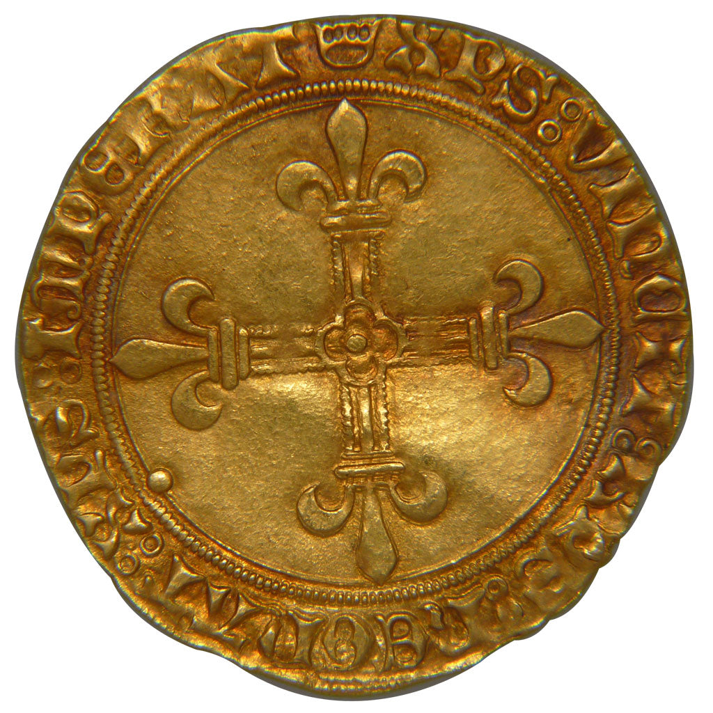 FRANCE, Ecu d'or, Saint Lô, AU(55-58), Gold, Duplessy #575, 3.50