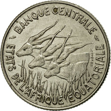 Coin, EQUATORIAL AFRICAN STATES, 100 Francs, 1966, Paris, AU(55-58), Nickel