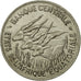 Coin, EQUATORIAL AFRICAN STATES, 100 Francs, 1966, Paris, AU(55-58), Nickel