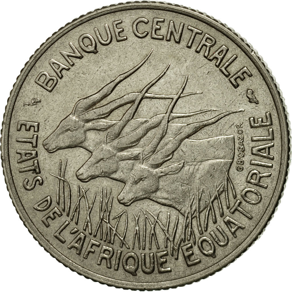 Monnaie, États de l'Afrique équatoriale, 100 Francs, 1967, Paris, SUP, Nickel