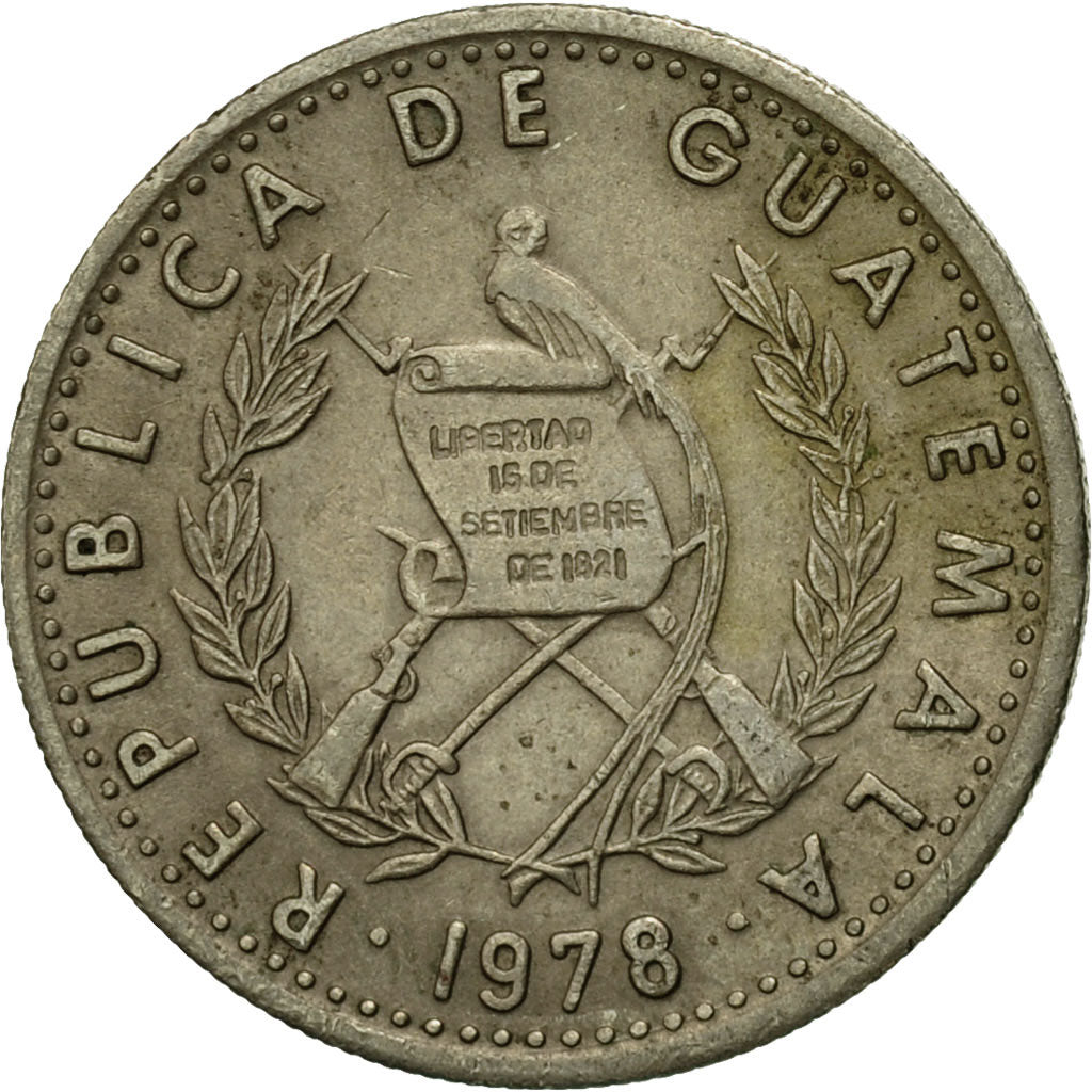 Moneda, Guatemala, 10 Centavos, 1978, MBC, Cobre - níquel, KM:277.2