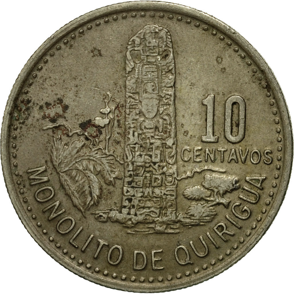 Moneda, Guatemala, 10 Centavos, 1978, MBC, Cobre - níquel, KM:277.2