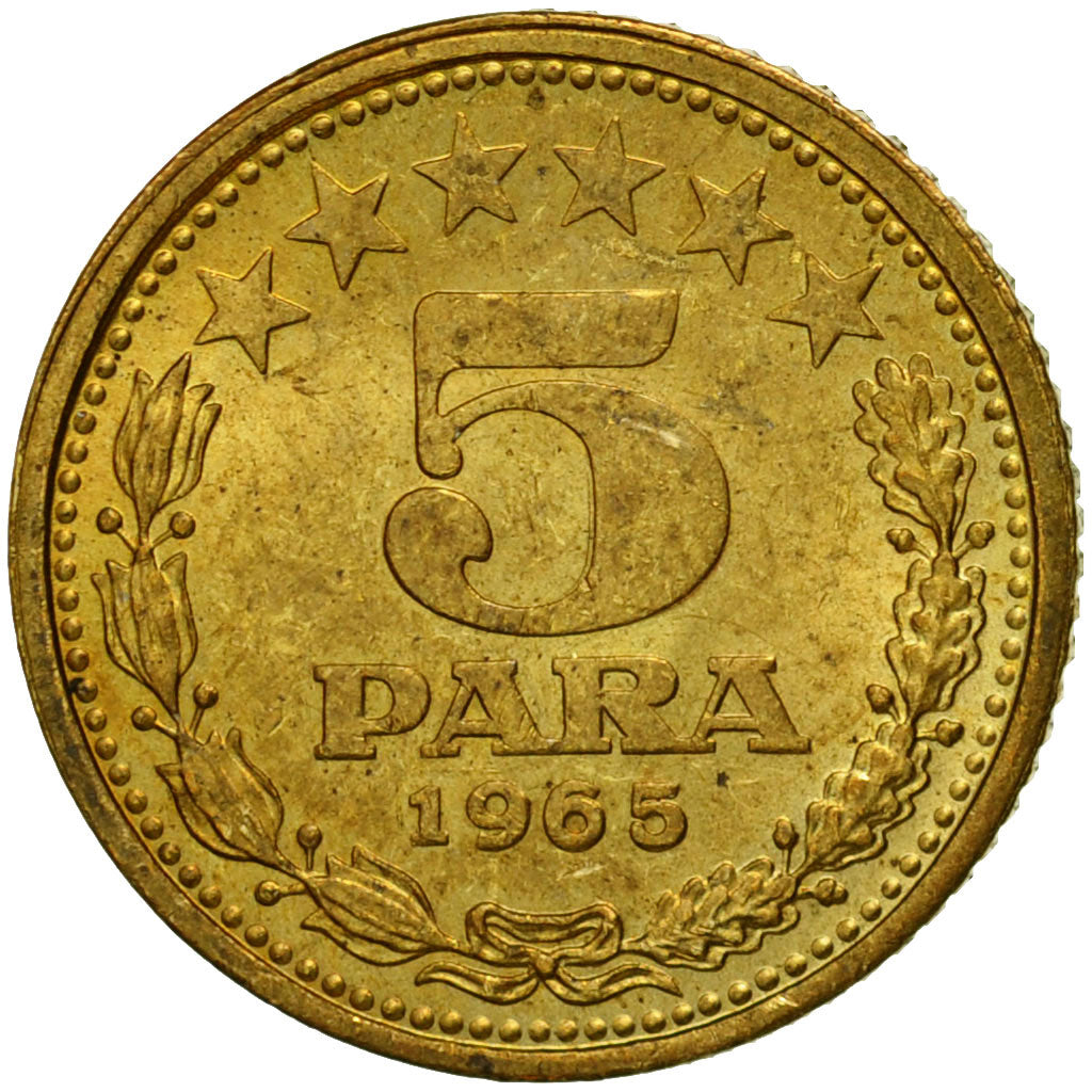 Moneta, Iugoslavia, 5 Para, 1965, BB, Ottone, KM:42