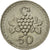 Moneta, Cipro, 50 Mils, 1979, BB, Rame-nichel, KM:41