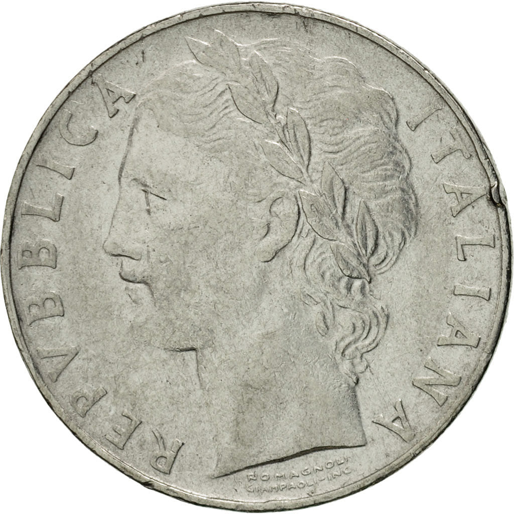 Coin, Italy, 100 Lire, 1957, Rome, AU(55-58), Stainless Steel, KM:96.1