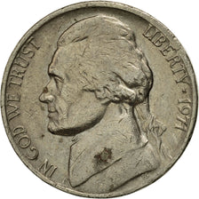 Moneta, Stati Uniti, Jefferson Nickel, 5 Cents, 1971, U.S. Mint, Philadelphia