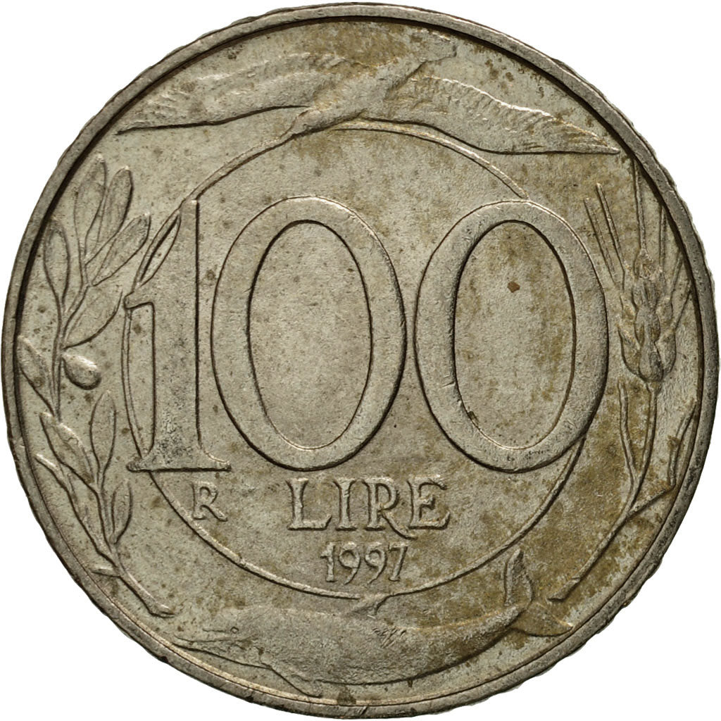 Coin, Italy, 100 Lire, 1997, Rome, VF(20-25), Copper-nickel, KM:159