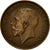 Moneda, Gran Bretaña, George V, 1/2 Penny, 1920, BC+, Bronce, KM:809