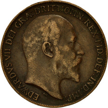 Coin, Great Britain, Edward VII, Penny, 1910, EF(40-45), Bronze, KM:794.2