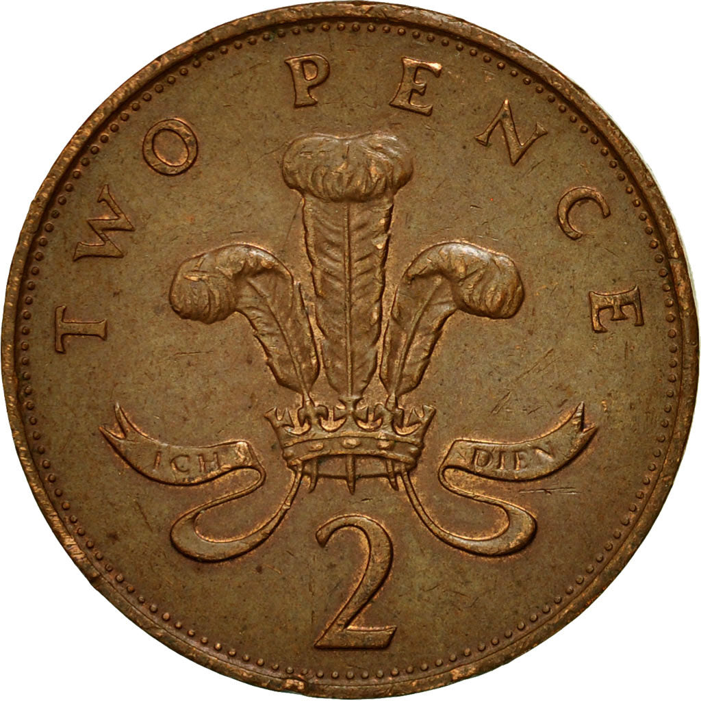 Coin, Great Britain, Elizabeth II, 2 Pence, 1989, British Royal Mint, EF(40-45)