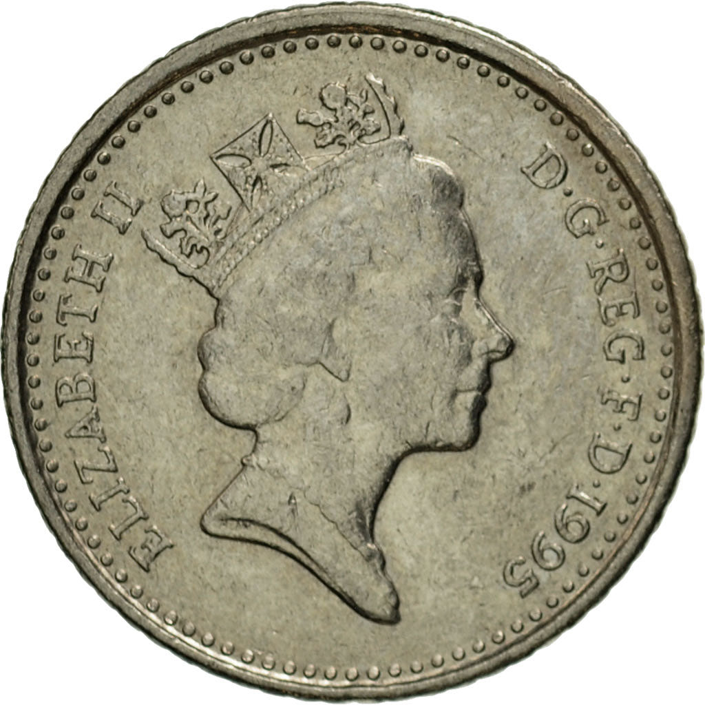 Coin, Great Britain, Elizabeth II, 5 Pence, 1995, EF(40-45), Copper-nickel