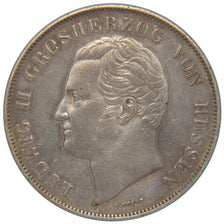 Monnaie, Etats allemands, HESSE-DARMSTADT, Ludwig II, 2 Gulden, 1845, TTB