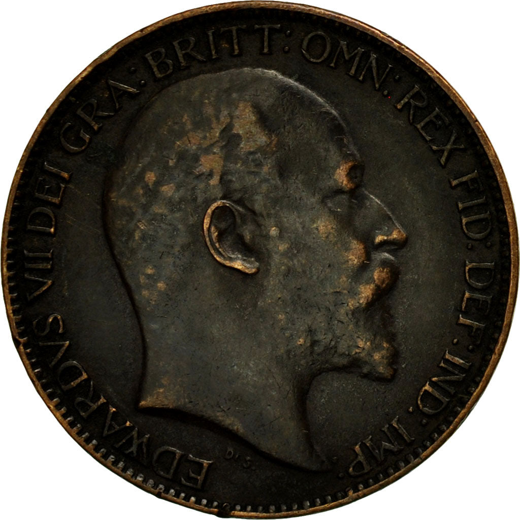 Coin, Great Britain, Edward VII, Farthing, 1910, EF(40-45), Bronze, KM:792