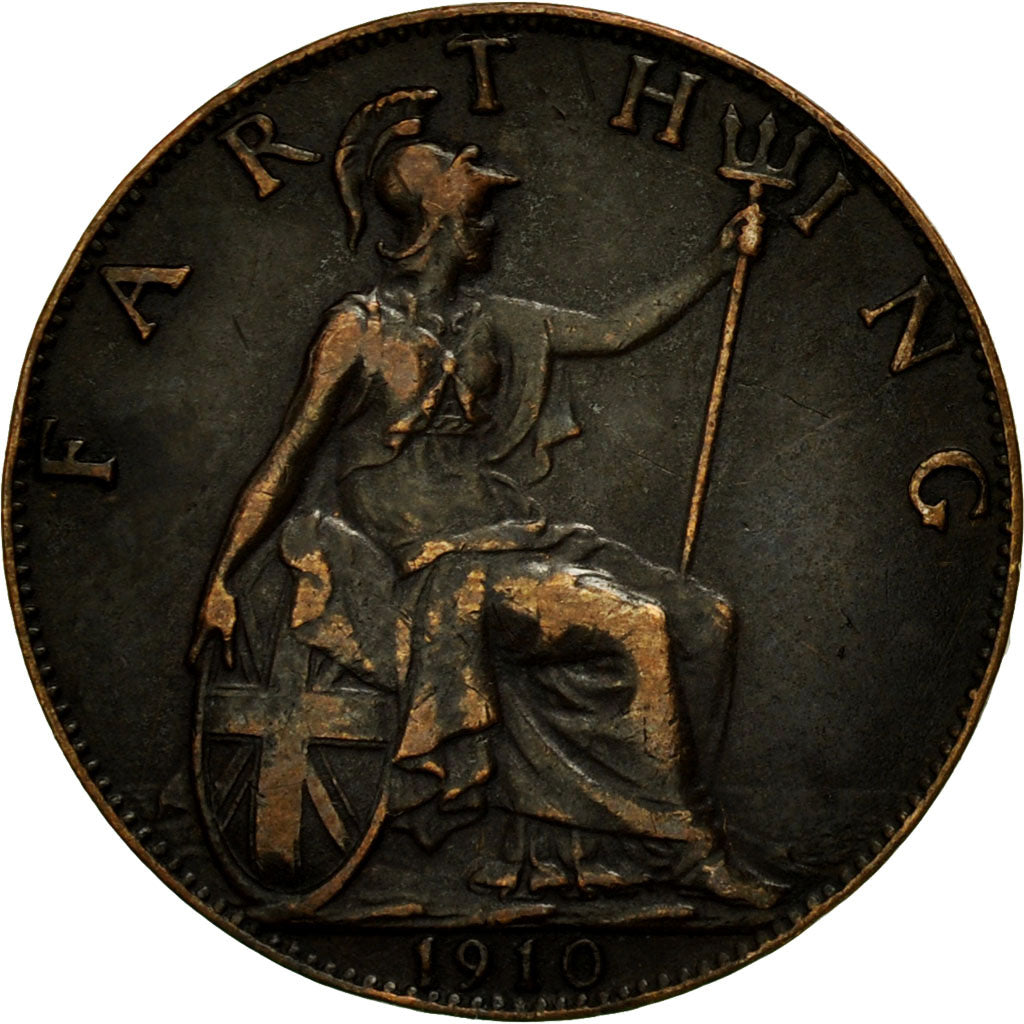 Coin, Great Britain, Edward VII, Farthing, 1910, EF(40-45), Bronze, KM:792