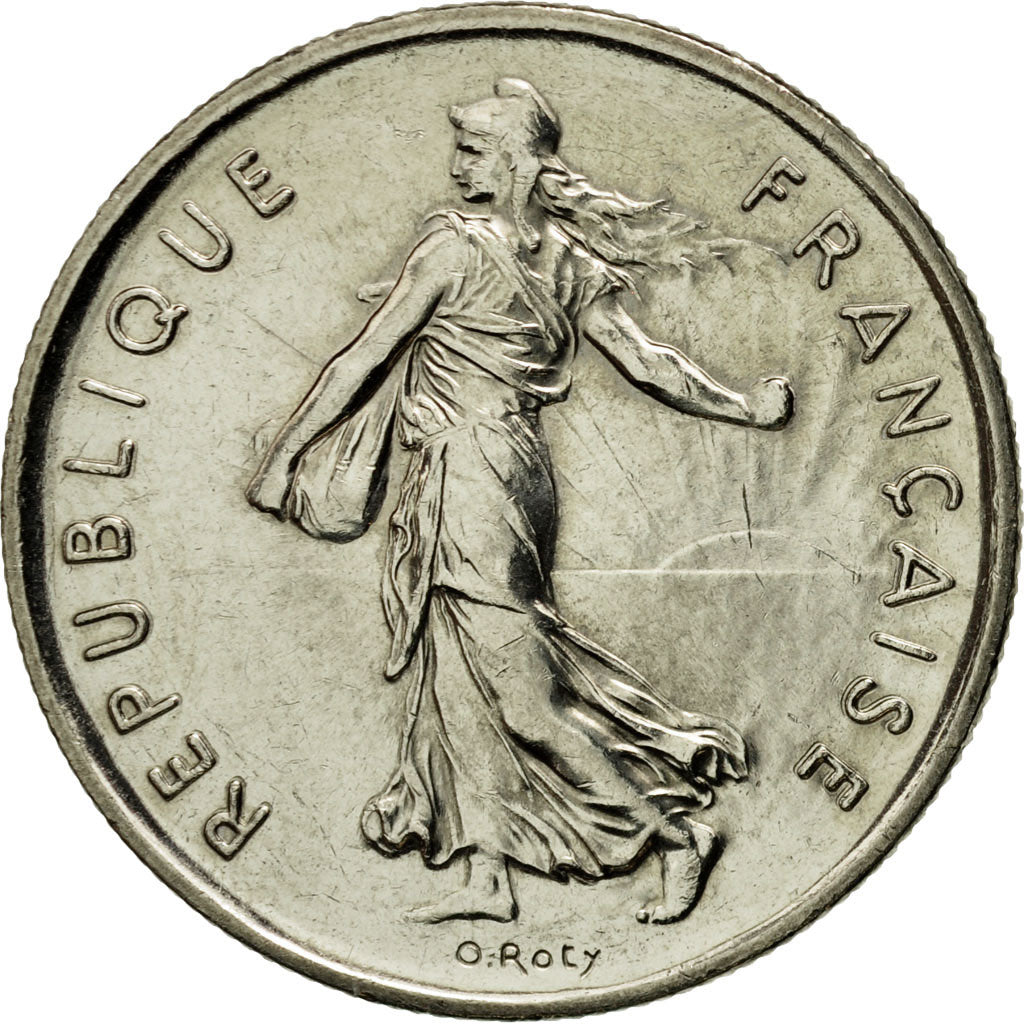 Coin, France, Semeuse, 5 Francs, 1992, Paris, AU(55-58), Nickel Clad