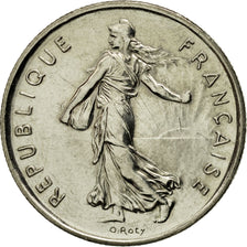 Coin, France, Semeuse, 5 Francs, 1992, Paris, AU(55-58), Nickel Clad