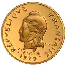 Nouvelles Hébrides, 1 Franc I.E.OM, Piéfort en or