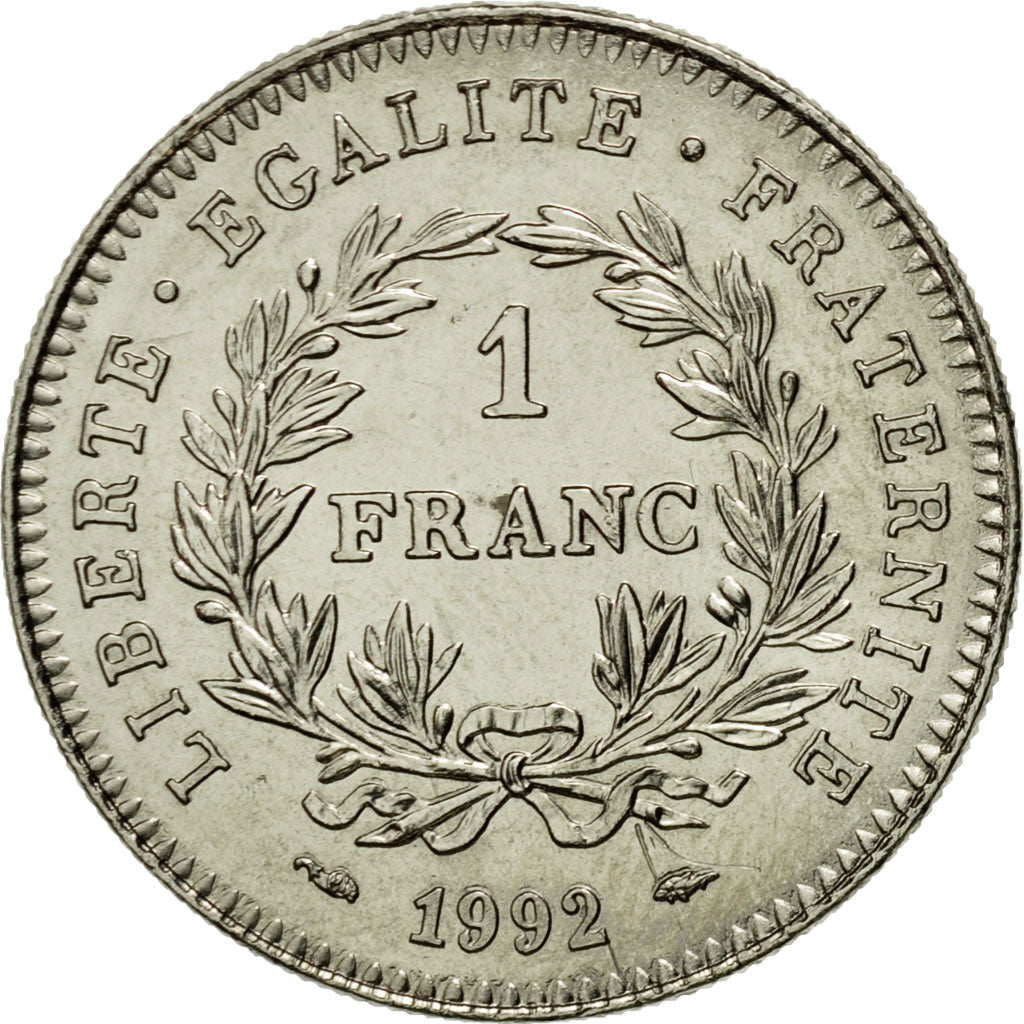 Moneda, Francia, République, Franc, 1992, Paris, EBC, Plata, KM:1005