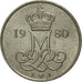 Coin, Denmark, Margrethe II, 10 Öre, 1980, Copenhagen, EF(40-45)
