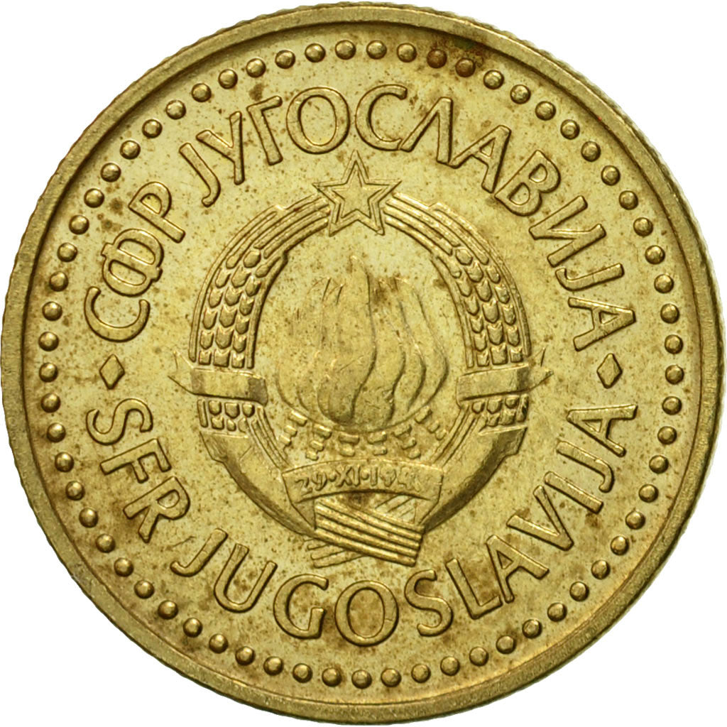 Monnaie, Yougoslavie, 2 Dinara, 1985, TTB, Nickel-brass, KM:87