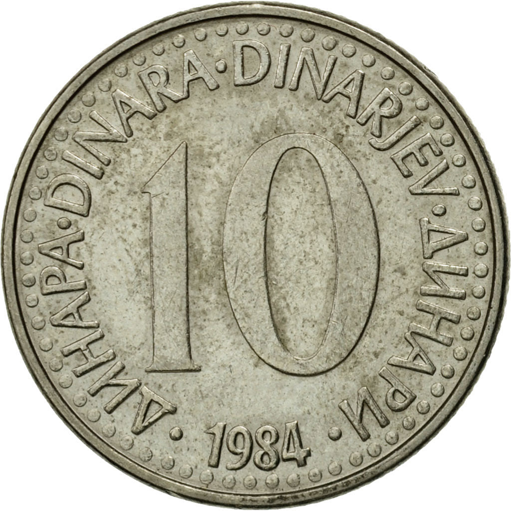 Monnaie, Yougoslavie, 10 Dinara, 1984, TTB, Copper-nickel, KM:89
