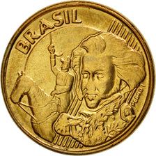Münze, Brasilien, 10 Centavos, 2009, VZ, Bronze Plated Steel, KM:649.2