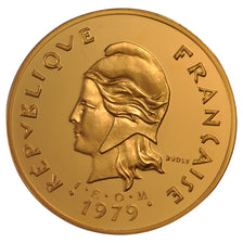 Nouvelles Hébrides, 50 Francs I.E.OM, Piéfort en or