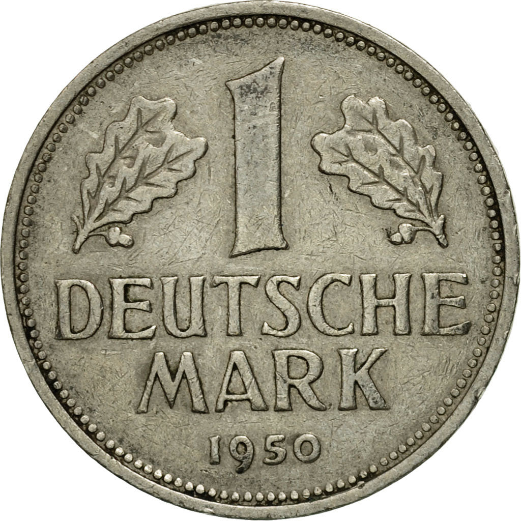 Coin, GERMANY - FEDERAL REPUBLIC, Mark, 1950, Stuttgart, EF(40-45)
