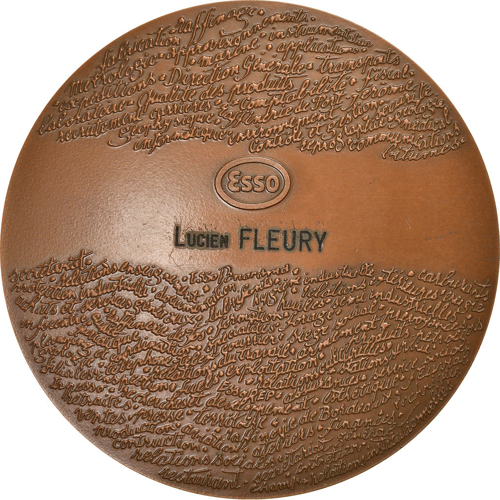 França, Medal, Industrie, ESSO, Indústria e comércio, 1988, Carbonnier