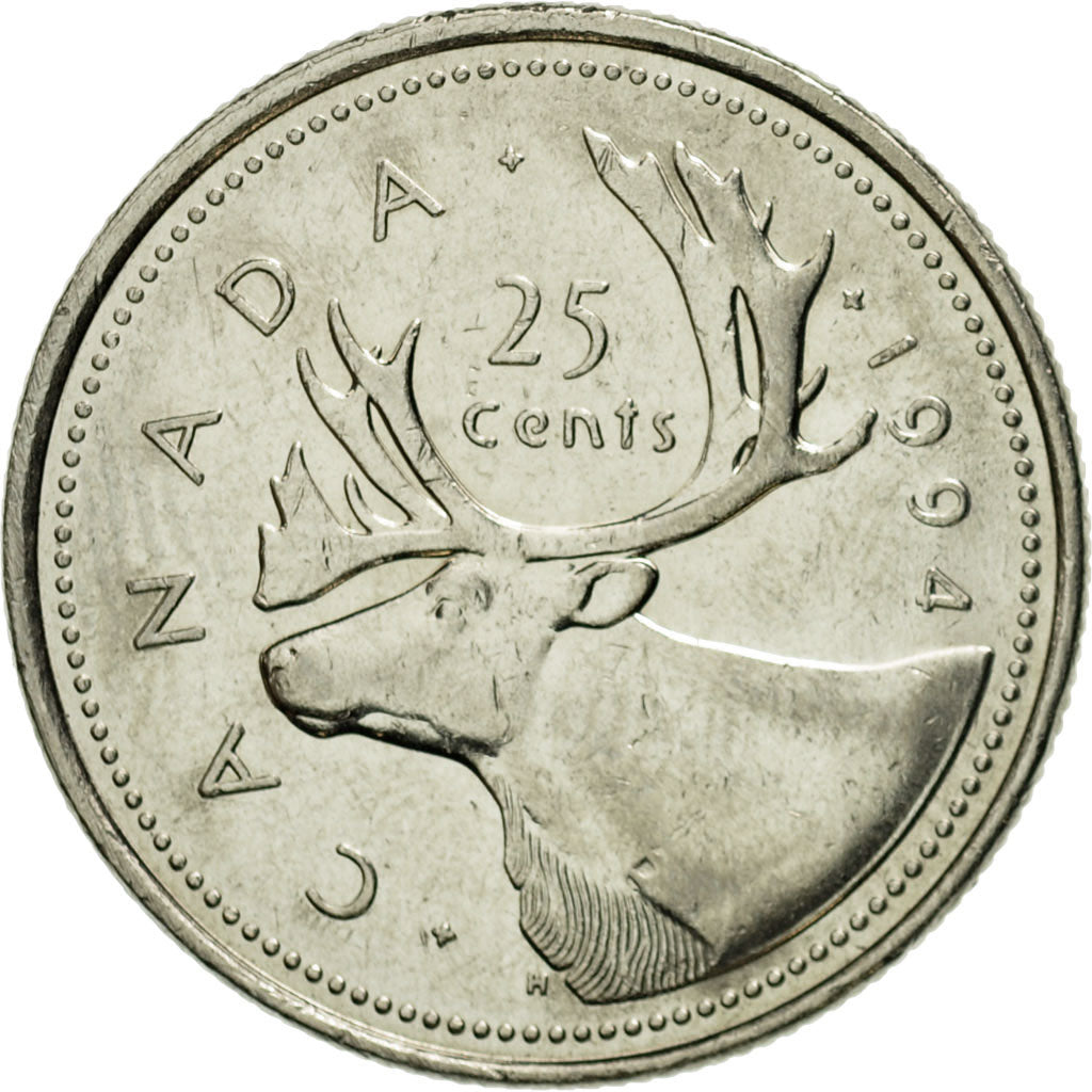 Coin, Canada, Elizabeth II, 25 Cents, 1994, Royal Canadian Mint, Ottawa