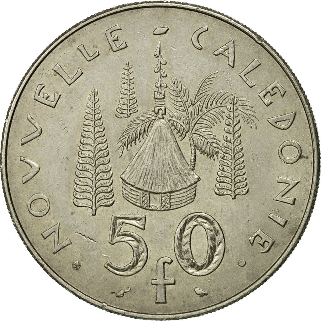 Coin, New Caledonia, 50 Francs, 1967, Paris, EF(40-45), Nickel, KM:7