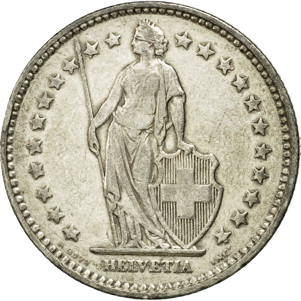 Coin, Switzerland, 2 Francs, 1912, Bern, EF(40-45), Silver, KM:21