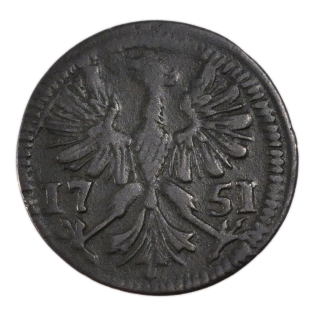 GERMAN STATES, 4 Pfennig, 1751, KM #31, VF(30-35), Billon, 1.60