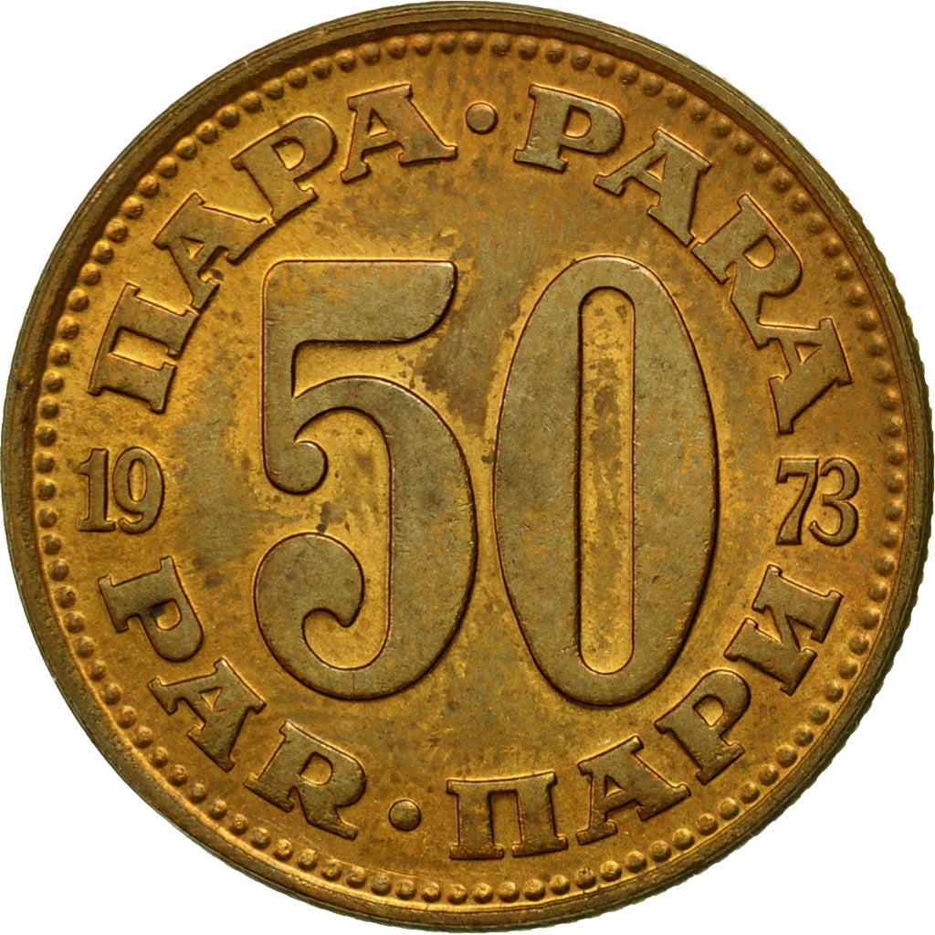 Coin, Yugoslavia, 50 Para, 1973, EF(40-45), Brass, KM:46.1
