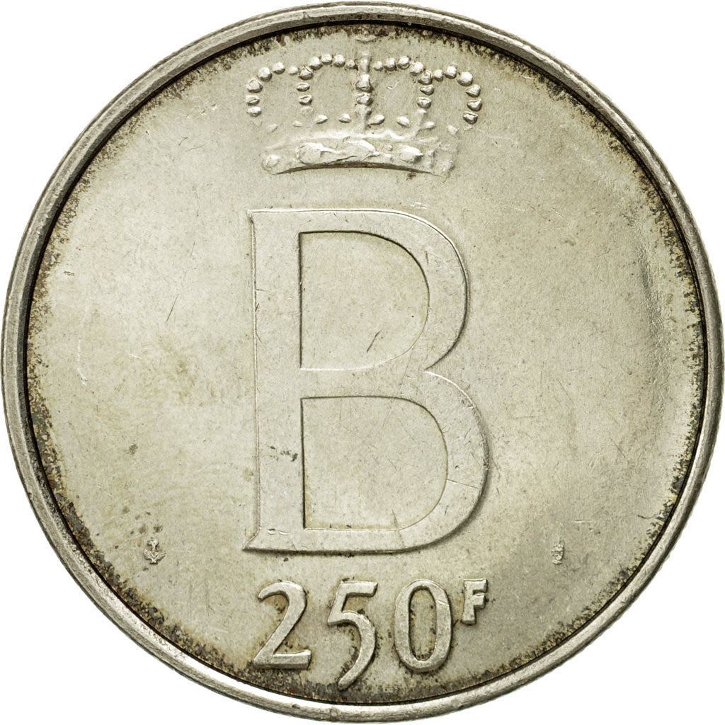 Coin, Belgium, 250 Francs, 250 Frank, 1976, Brussels, EF(40-45), Silver