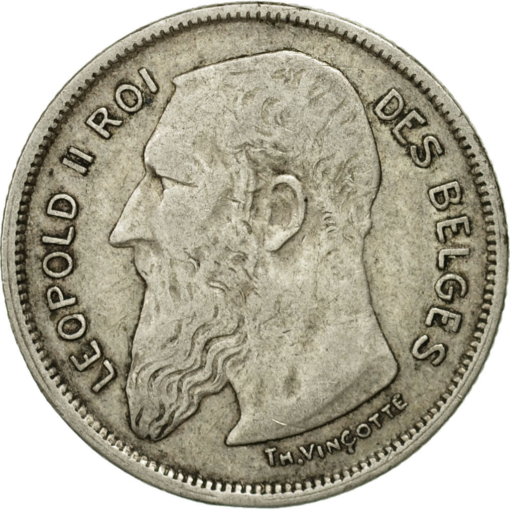 Coin, Belgium, 2 Francs, 2 Frank, 1909, EF(40-45), Silver, KM:58.1