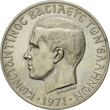 Coin, Greece, Constantine II, 10 Drachmai, 1971, EF(40-45), Copper-nickel